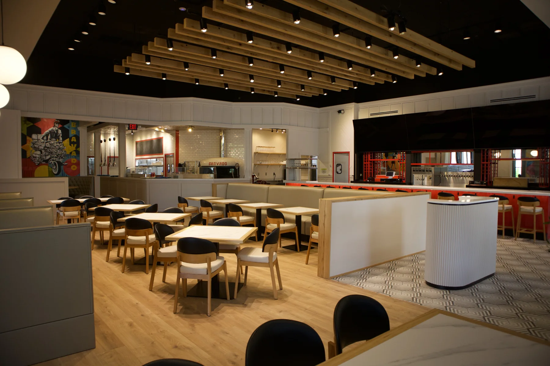 Inside Bravado's dining room